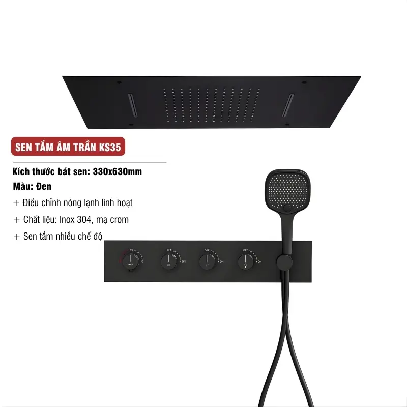 Sen Tắm Âm Trần KS35 KT330x630mm