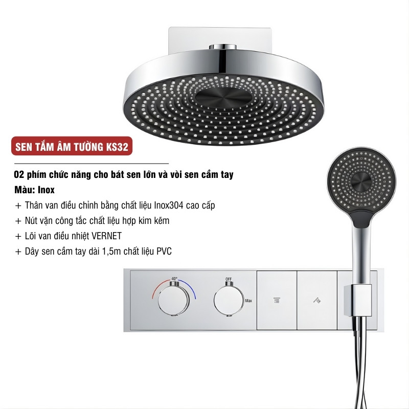 Sen Tắm Âm Tường KS32
