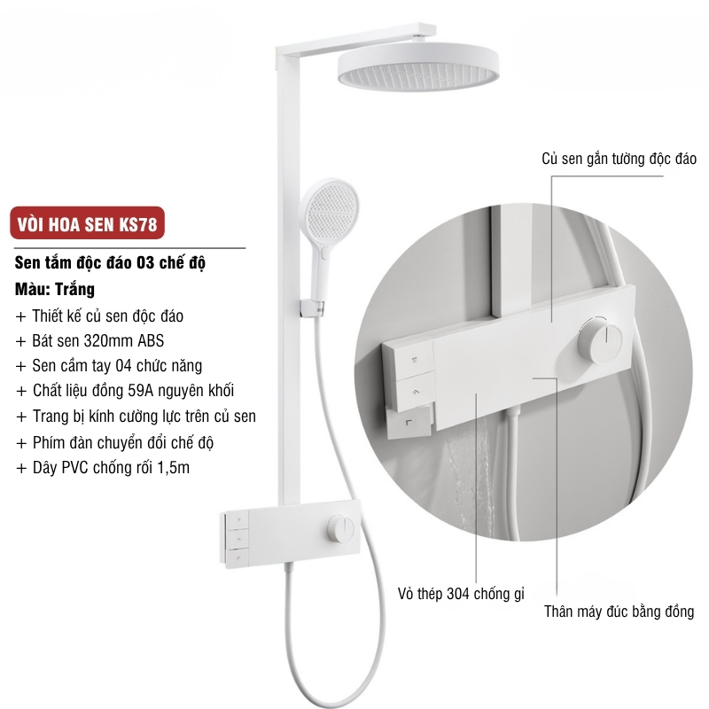 Vòi Hoa Sen KS78 - Ảnh 3